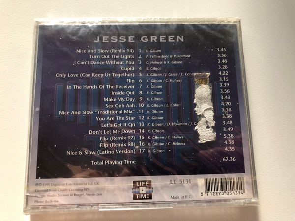 Jesse Green – Nice And Slow / Cupid, Nice And Slow (Latino Version), Flip, Only Love Can Keep Us Together / Life Time Audio CD 1999 / LT 5131