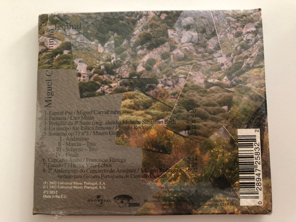 Miguel Carvalhinho – Espiral / Inclus Une Selection Interactive En Francais, Includes An Interactive Tracks In English / Universal Music Portugal Audio CD 2002 / 472583-2