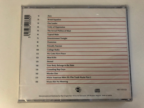 Consolidated – Friendly Fa$cism / Nettwerk Europe Audio CD / NET 033 CD (5413356203325)