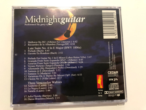 Midnight Guitar - Performed by Gary Ryan / 18 Classical Tracks / Going For A Song Audio CD / GFS 180