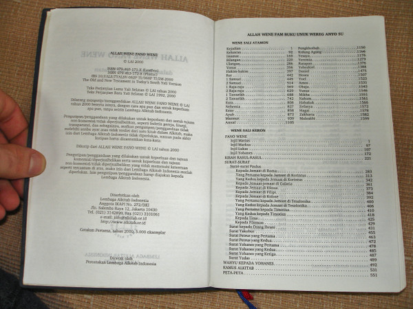 Bible in Yali Language / Allah Wene Fano Wene dalam Bahasa Yali Selatan / In Today's South Yali Version