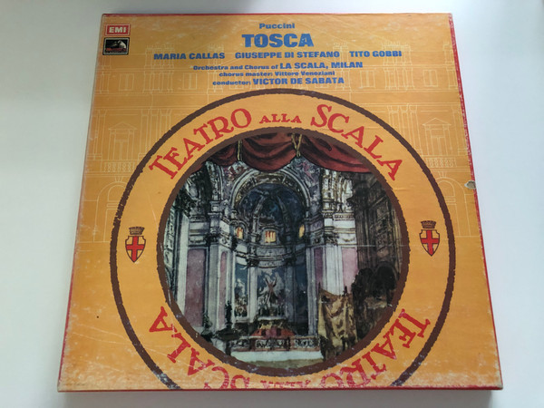 Puccini: Tosca / Maria Callas, Giuseppe di Stefano, Tito Gobbi, Orchestra And Chorus Of La Scala, Milan / Chorus master: Vittore Veneziani, Conductor: Victor De Sabata / EMI Records 2x LP Stereo / SLS 825