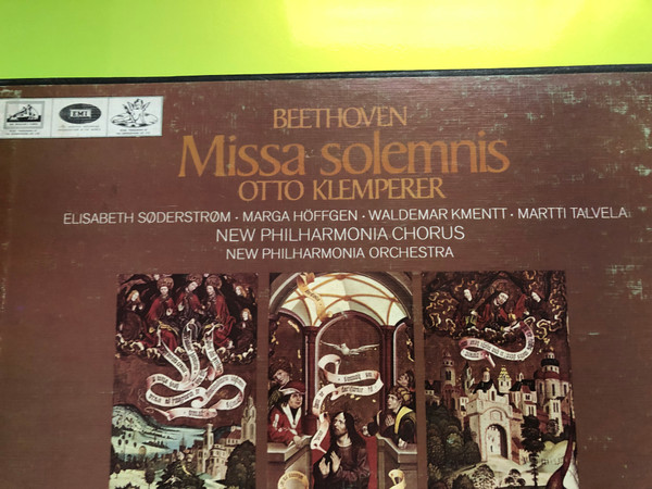 Beethoven: Missa Solemnis / Otto Klemperer, Elisabeth Søderstrøm,Marga Höffgen,Waldemar Kmentt, Martti Talvela / New Philharmonia Chorus, New Philharmonia Orchestra / His Master's Voice 2x LP 1966 Stereo / SAN 165-6