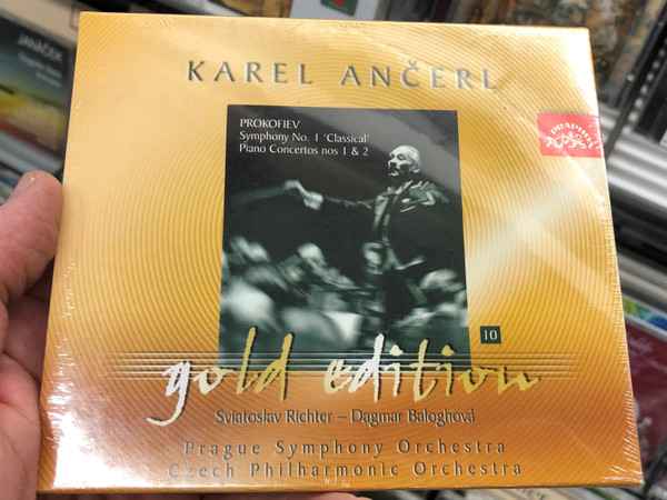 Karel Ančerl - Gold Edition 10 - Prokofiev: Symphony No. 1 'Classical', Piano Concertos Nos. 1 & 2 / Sviatoslav Richter, Dagmar Baloghová, Prague Symphony Orchestra, Czech Philharmonic Orchestra / Supraphon Audio CD 2002 Stereo / SU 3670-2 011