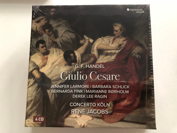 G. F. Handel - Giulio Cesare / Jennifer Larmore, Barbara Schlick, Bernarda Fink, Marianne Rorholm, Derek Lee Ragin / Concerto Koln: Rene Jacobs / Harmonia Mundi 4x Audio CD 2018 / HMM 931385.87