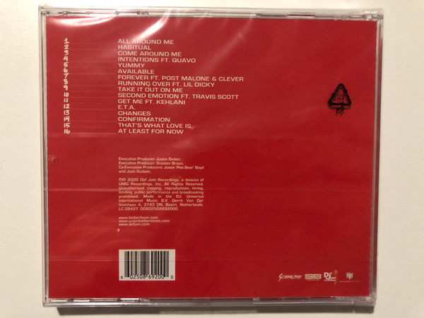 Justin Bieber Celebrates Marriage And Survival In His 5th Studio Album - Changes / Album Features ''Yummy'', ''Get Me'' Ft. Kehlani And ''Intentions'' /  Def Jam Recordings Audio CD 2020 / 00602508692000