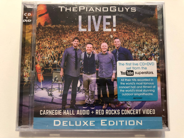 The Piano Guys – Live! / Carnegie Hall Audio + Red Rocks Concert Video / Deluxe Edition / The First Live CD+DVD set from the YouTube Superstar / Portrait Audio CD + DVD 2015 / 88875123662