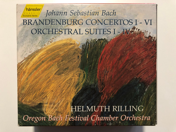 Johann Sebastian Bach - Brandenburg Concertos I-VI - Orchestral Suites I-IV / Helmuth Rilling, Oregon Bach Festival Chamber Orchestra / Hänssler Classic 4x Audio CD 1997 / 98.929/044