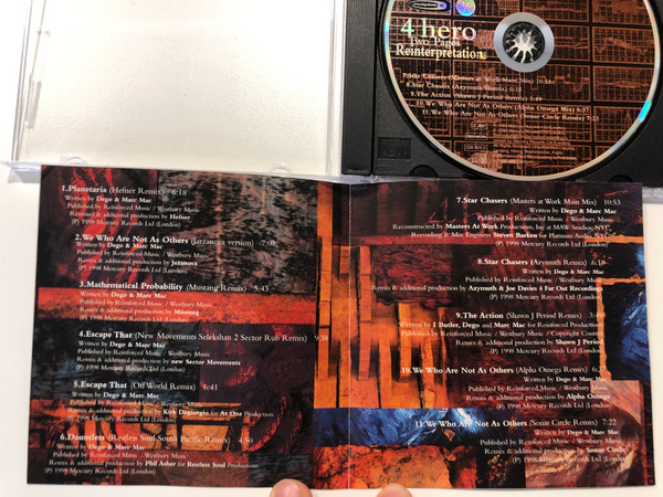 4 Hero – Two Pages Reinterpretations / Talkin' Loud Audio CD 1999 / 538 824-2