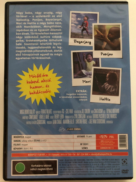 Bébés DVD 2010 Babák - Az első év / Directed by Thomas Balmés / French documentary that follows four newborns through their first year after birth (5999544255241)