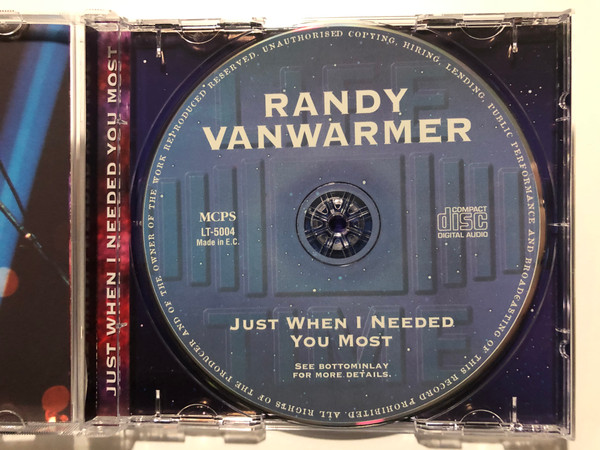 Randy Vanwarmer – Just When I Needed You Most / The Velvet Vampire, I Will Whisper Your Name, Time And Money, Don't Look Back / Life Time Audio CD / LT-5004