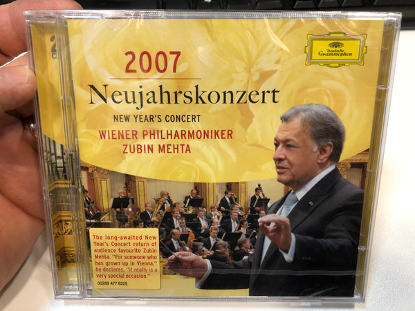 Neujahrskonzert 2007 - New Year's Concert / Wiener Philharmoniker, Zubin Mehta / Deutsche Grammophon 2x Audio CD 2007 / 477 6225