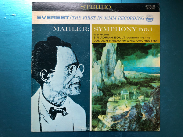 Mahler: Symphony No. 1 In D Major / Sir Adrian Boult conducting the London Philharmonic Orchestra / The First In 35mm Recording / Everest LP Stereo / 3005