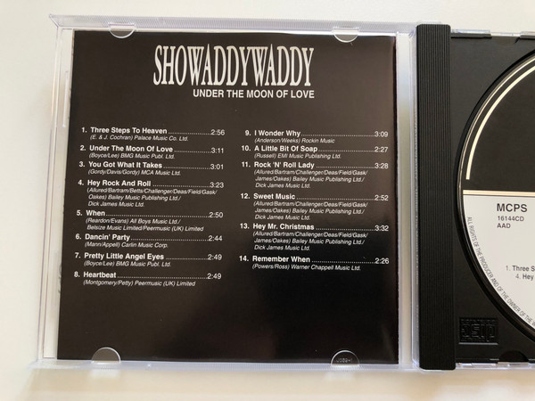Showaddywaddy – Under The Moon Of Love / You Got What It Takes, When, A Little Bit Of Soap, Three Steps To Heaven, and many more... / Success Audio CD 1993 / 16144CD
