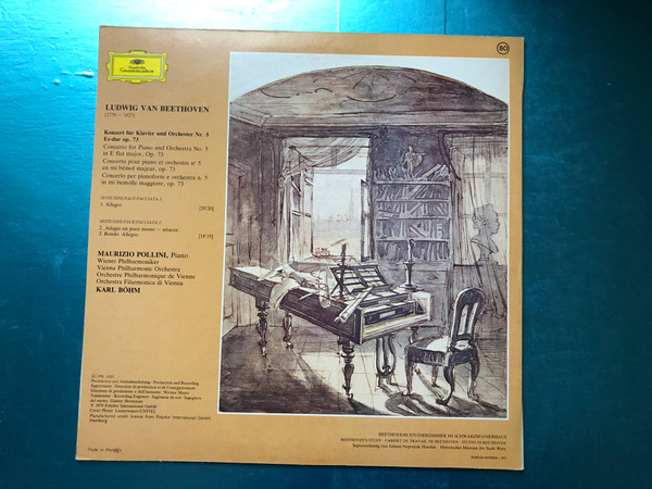Beethoven - Klavierkonzert No.5 - "Emperor" Concerto ''L'Empereur'' / Maurizio Pollini, Wiener Philharmoniker, Karl Böhm / Hungaroton LP 1979 Stereo / SLPXL 31223