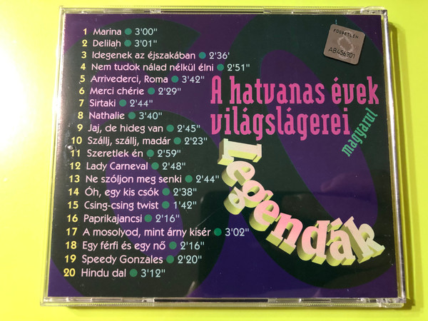 Legendák - A hatvanas évek világslágerei magyarul / Marina, Delilah, Nathalie, Lady Carneval, Oh,Egy Kis Csok / Mega Audio CD 1993 / HCD 37671 (HCD 37671)