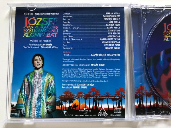 Madach Szinhaz / Tim Rice, Andrew Lloyd Webber - József és a Színes, Szélesvásznú álomkabát / Musical ket reszben / Universal Music Group Audio CD 2008 / 1791886