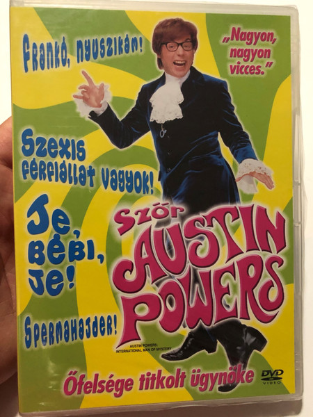 Austin Powers: International man of mystery DVD 1997 Szőr Austin Powers Őfelsége titkolt ügynöke / Directed by Jay Roach / Starring: Mike Myers, Elizabeth Hurley, Michael York, Mimi Rogers (5999010449549)