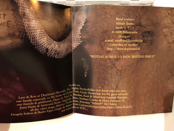 Evensong - Of Man's First Disobedience (Expulsion From The Divine Abode) / Displeased Records Audio CD 2000 / D-00071