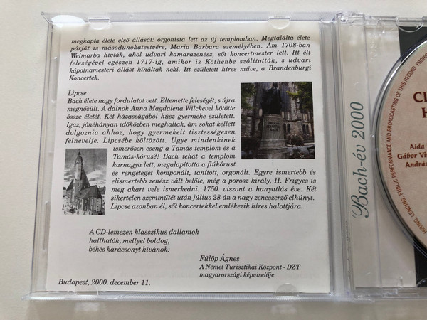 Bach-év 2000 / Audio CD 2000 / MMCD 007