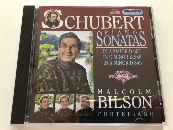 Schubert – Piano Sonatas in A Major D. 664, in E Major D. 566, in A Minor D845 / Malcolm Bilson (fortepiano) / Hungaroton Classic Audio CD 1998 Stereo / HCD 31589