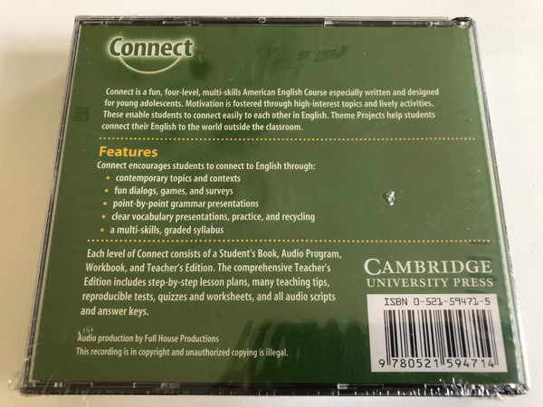 Connect Class Audio CDs / 3 Audio CDs / Authors: Jack C. Richards, Carlos Barbisan, Chuck Sandy / Publisher: Cambridge University Press (9780521594714)