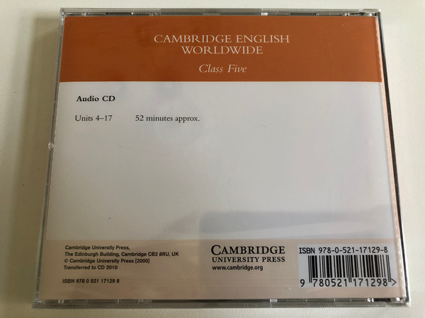 Cambridge English for Schools: Level 5 / Audio CD / Authors: Andrew Littlejohn, Diana Hicks / Publisher: Cambridge University Press (9780521171298)