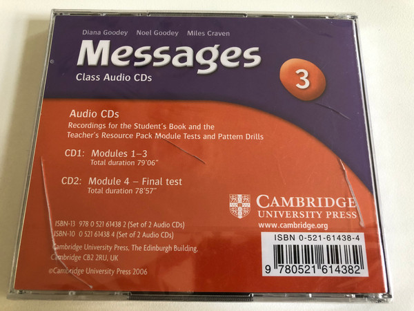 Messages Class: Level 3 / 2 Audio CDs / Authors: Diana Goodey, Noel Goodey, Miles Craven / Publisher: Cambridge University Press (9780521614382)