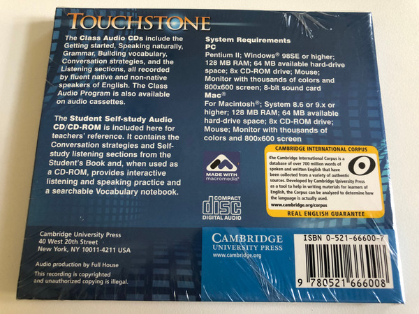 Touchstone Class: 2 / Audio CD/CD-ROM / Authors: Michael J. McCarthy, Jeanne McCarten, Helen Sandiford / Publisher: Cambridge University Press