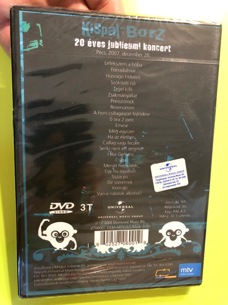 Kispál és a Borz - Koncert DVD / 20 éves jubileumi koncert Pécs, 2007. december 28. (602527060019)