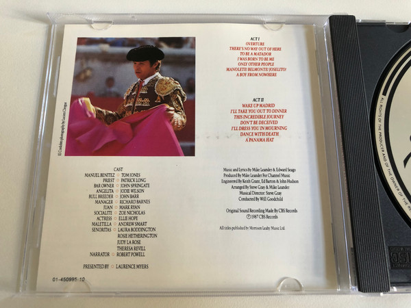 Matador / The Musical Story Of The Life Of El Cordobes, By Mike Leander & Edward Seago / Epic Audio CD 1987 Stereo / EPC 450995 2