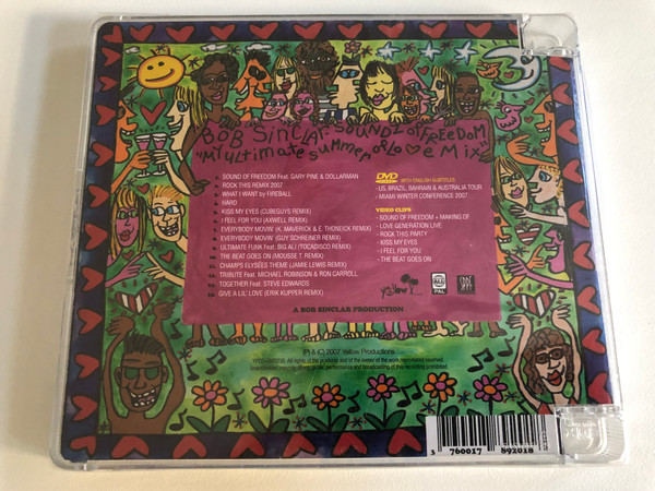 Bob Sinclar - ''Soundz Of Freedom'' - 14 Exclusive Remixes, 6 Unreleased / Including the hit singles: Sound of Freedom, Fireball ''What I Want'', Rock This Remix 2007 & Together... / Yellow Productions Audio CD + DVD 2007 / YPCD+DVD235