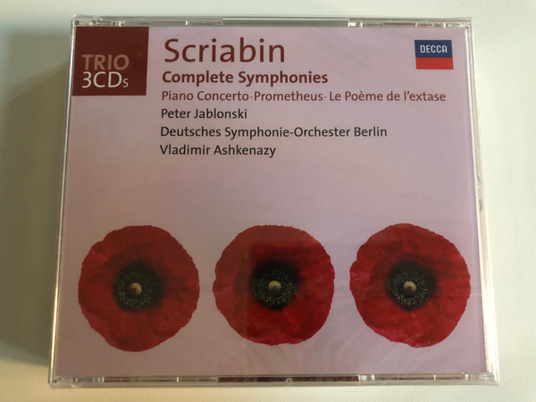 Scriabin: Complete Symphonies / Piano Concerto / Prometheus / Le Poeme de l'extase / Trio CDs / Made in Germany (0028947397120)