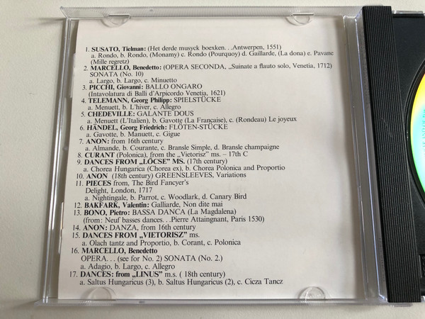 László Czidra – Renaissance And Baroque Recorder / Daniel Benko (lute & guitar), Zsolt Harsanyi (recorder) / Bakfark Consort, Camerata Hungarica, Benkő Consort, Budapest Early Music Trio / CÉH Audio CD 1989 / GCCD 66002