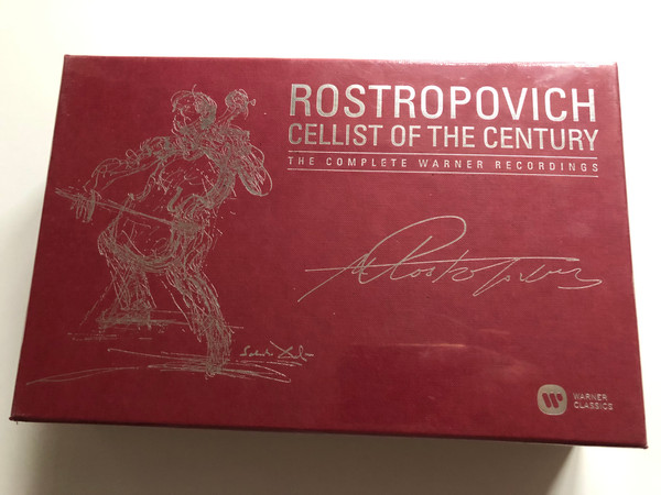 Rostropovich – Cellist Of The Century (The Complete Warner Recordings) / Warner Classics 40x Audio CD + 3 DVD CD 2017 / 0190295892302
