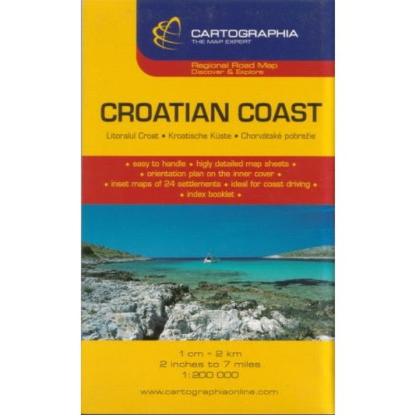 Croatian Coast Road Map by Cartographia (German, Italian and English Edition)