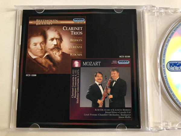 Mozart, Brahms: Clarinet Quintets, Baermann (Wagner): Adagio / Kalman Berkes, Gabor Takacs-Nagy, Sandor Nagy, Ryoko Sunagawa, Tibor Benyi / Hungaroton Classic Audio CD 2003 Stereo / HCD 32170