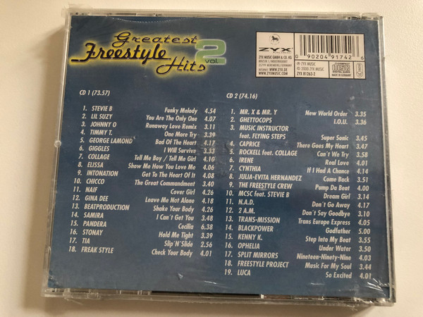 Greatest Freestyle Hits Vol. 2 / Incl. Stevie B, Gina Dee, Lil Suzy, George Lamond, Johnny O, Giggles, Collage, Rockell, and many more... / ZYX Music 2x Audio CD 2000 / ZYX 81263-2