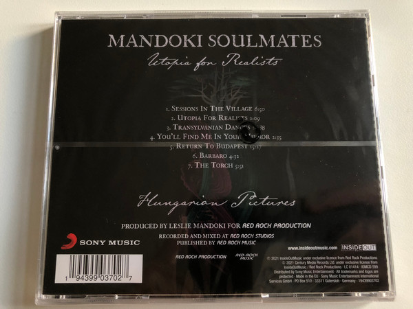 Mandoki Soulmates - Utopia for Realists / Hungarian Pictures / Leslie Mandoki, Chris Thompson, Bobby Kimball, Ian Anderson, Nick Van Eede, Jack Bruce, David Clayton-Thomas, Al Di Meola/ InsideOutMusic Audio CD 2021 / 19439903702
