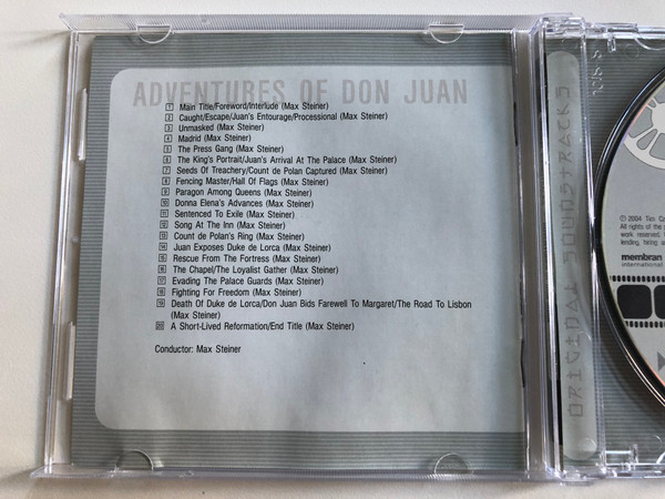 Adventures of Don Juan - Composed and Conducted by Max Steiner / Μουσική Ακτή Audio CD 2004 / 221810-207