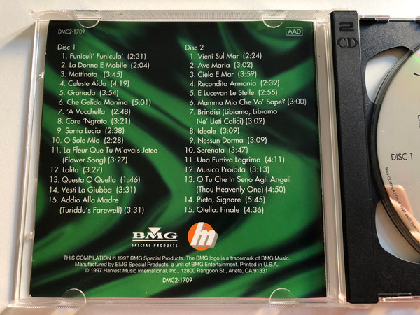 Mario Lanza Encore! - Greatest Arias & Operatic Favorites / BMG 2x Audio CD 1997 / DMC2-1709