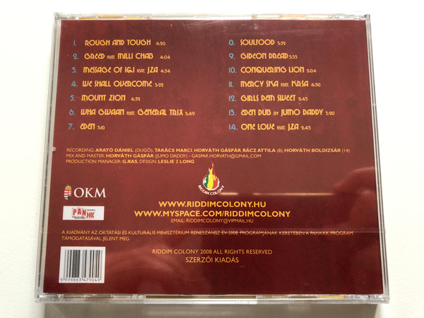 Riddim Colony - Message of I & I / Riddim Colony Audio CD 2008 / 5999883479049