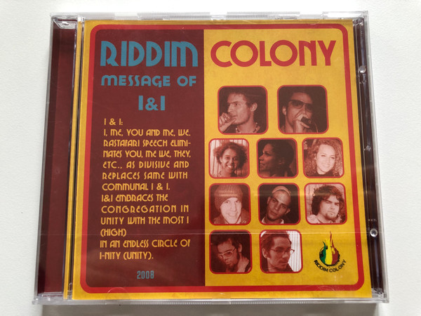 Riddim Colony - Message of I & I / Riddim Colony Audio CD 2008 / 5999883479049