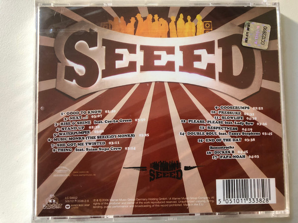 Seeed – Next! / International version of the seeed album ''Next!'', Incl. Bonus Tracks / Downbeat Audio CD 2006 / 5051011-3338-2-8