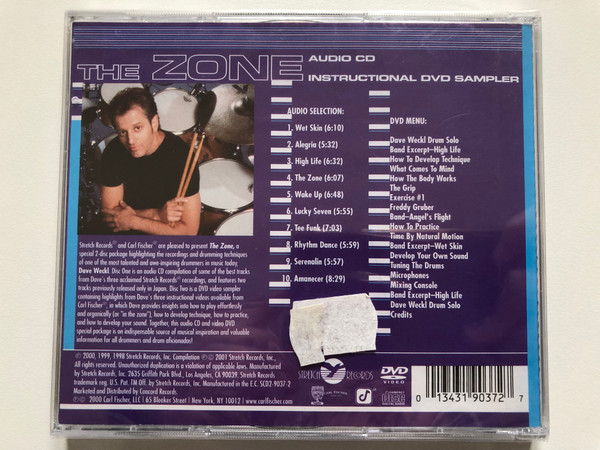 Dave Weckl – The Zone / Two Disc Set - Audio CD And Instructional DVD Sampler / Specially Priced CD and DVD! / Stretch Records Audio CD + DVD / SCD2-9037-2