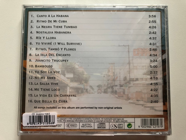 Ritmo De Mi Cuba / Que Bella Es Cuba, Canto A La Habana, Yo Viviré (I Will Survive), La Isla Del Encanto, La Salsa Vive, Nostalgia Habanera, Bamboleo, and many others / Eurotrend Audio CD / CD 142.197