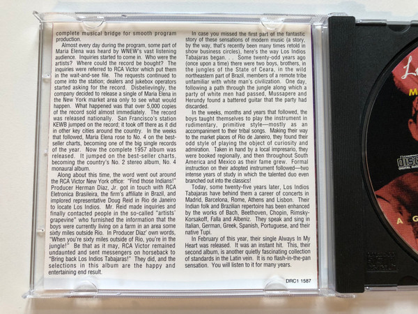 Los Indios Tabajaras – Maria Elena, Always In My Heart / A Golden Classics Edition / Collectables Audio CD 1997 / COL-2705