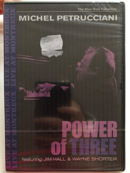 Michel Petrucciani - Power of Three DVD featuring Jim Hall & Wayne Shorter / Live at Montreux / Recorded live at the Montreux Jazz Festival July 14, 1986 / Produced by Stephen Reed, Bruce Lundvall (724354430091)