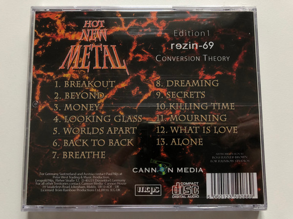Hot New Metal - Edition 1 - rezin-69 - Conversion Theory / Cannon Media Audio CD / CAN086