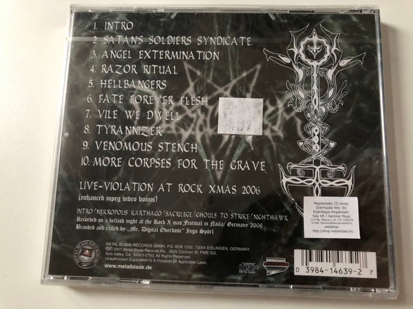 Desaster – 666 - Satan's Soldiers Syndicate / Incl. 20 min. video bonus! / Metal Blade Records Audio CD 2007 / 3984-14639-2